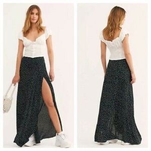 Flynn Skye Black Floral Maxi Skirt